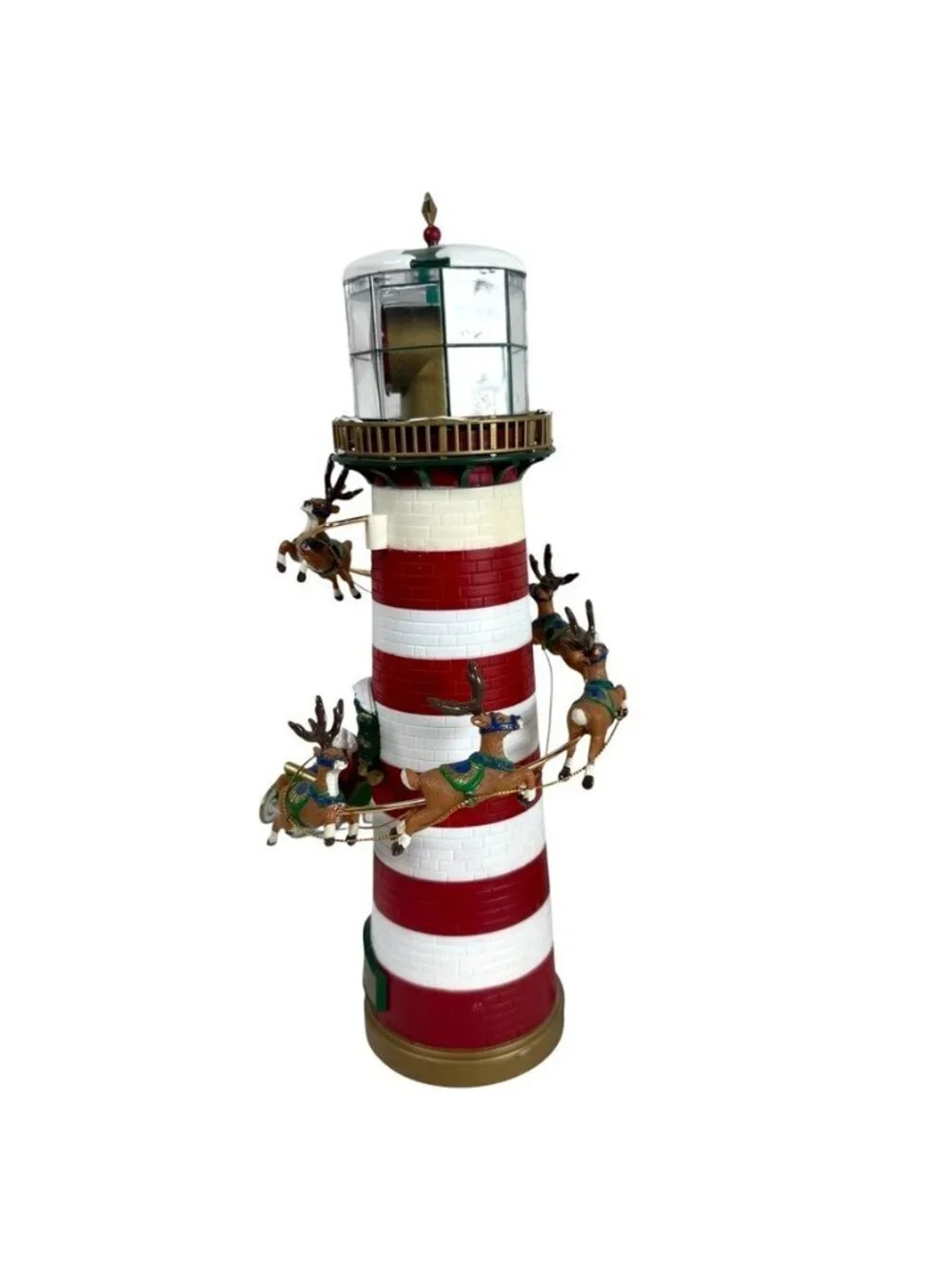 Mr. Christmas Holiday Lighthouse Rotating Lights Up Santa 12
